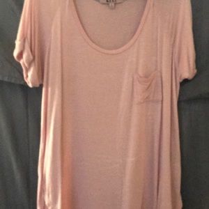 Pink scoop neck